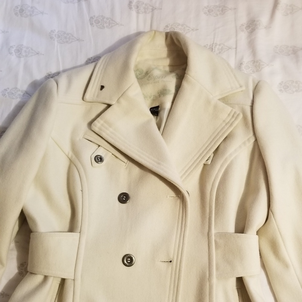 Off white winter coat